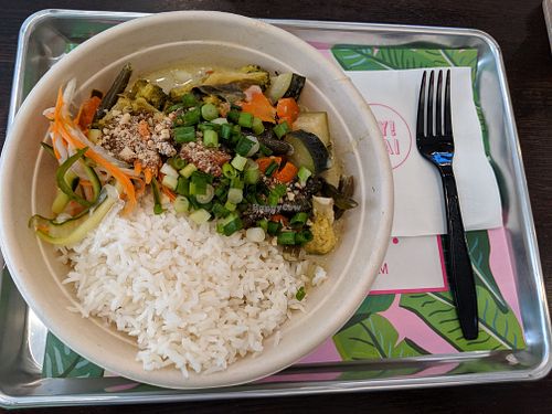 tofish curry bowl (medium spicy) at YAY! THAI in Saskatoon