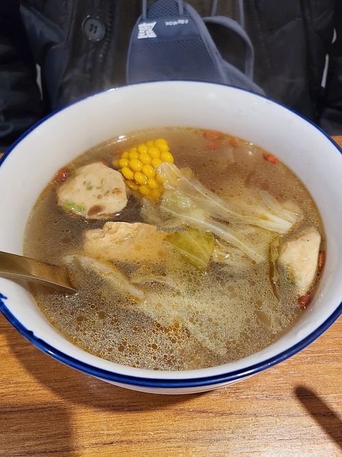 Nutritious soup at QīngChūn Sù Miàn Xiàn - 青春素麵線 - Ching Chun in Taipei