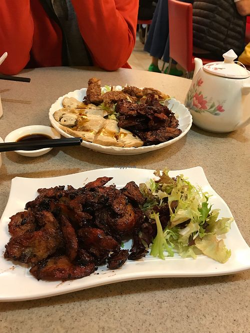 “Meet” plater at Golden Vegetarian Food in Hong Kong Island