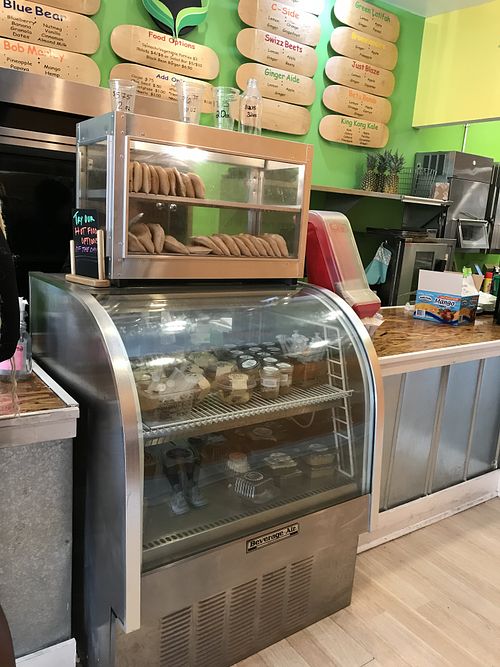 Counter and display case at Turning Natural in Washington