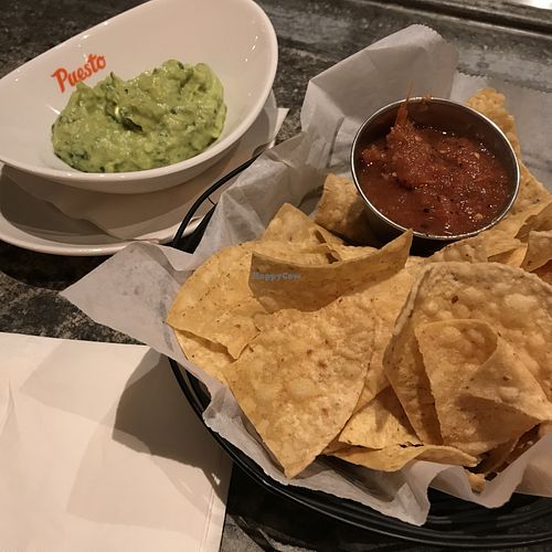 Half Order of guacamole and chips : ) at Puesto in La Jolla