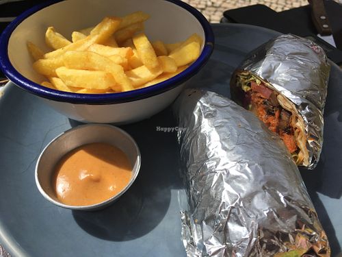 Mushrooms shawarma  at Vegan Junkies in Lisbon