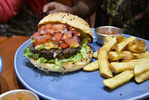 Mathematics burger at Vegan Junkies in Lisbon