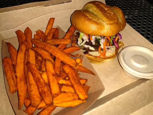 Mexican burger at MTHR Vegan in New York City