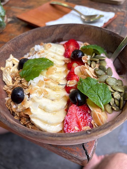 Smoothie bowl  at Canvas Cafe in Sanur