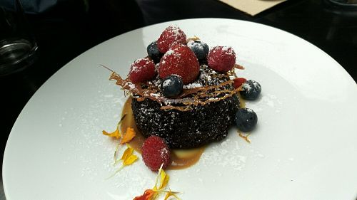 Vegan lava cake at Yulli's in Surry Hills