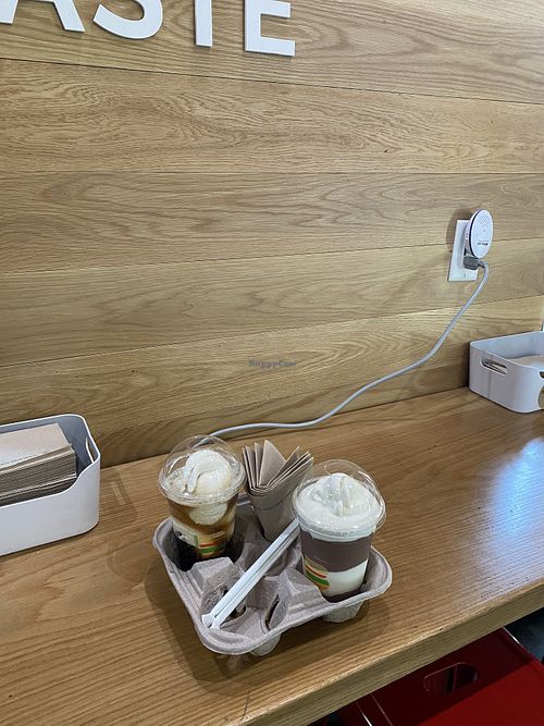 Vegan Patch Float and 50/50 Shake 😛  at Burger Patch in Sacramento