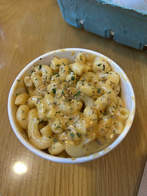 Mac and cheese cup  at Burger Patch in Sacramento