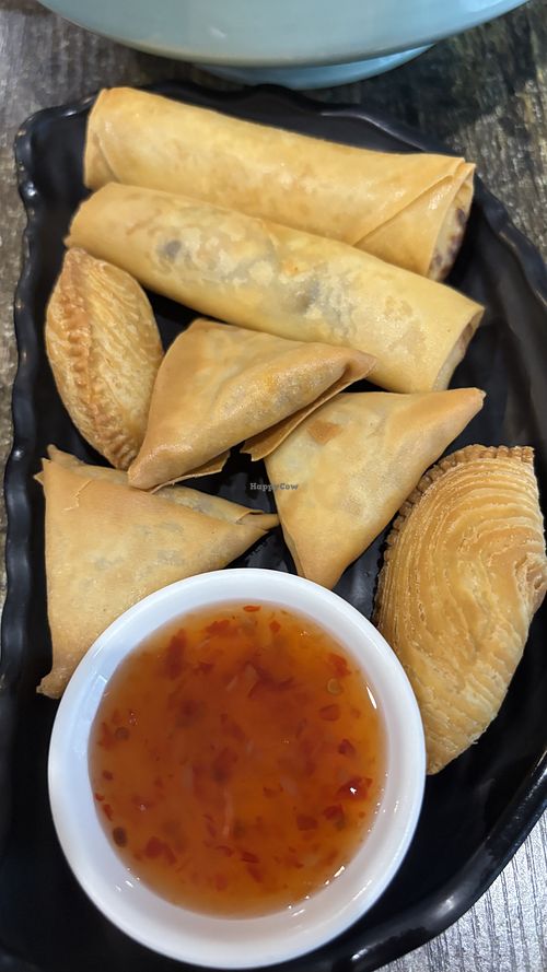 Fried entrees mixed   at West End Vegan Restaurant in West End