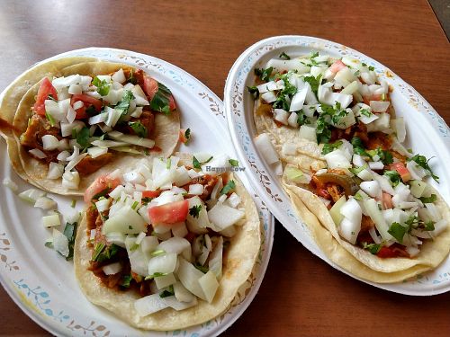 Jackfruit and Mock Chik'n Tacos at India Sweets and Spices in Culver City