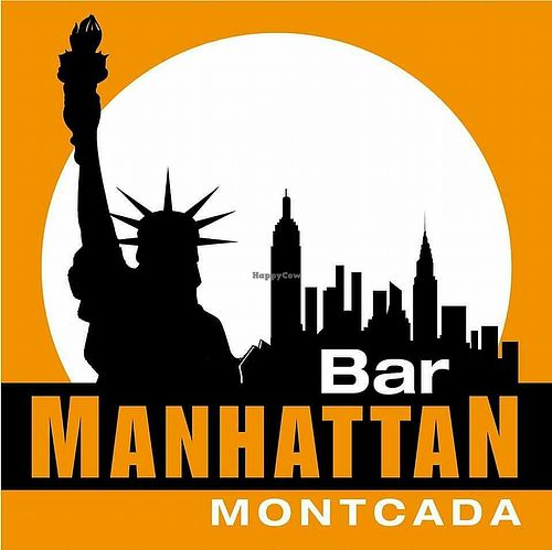 Logo at Bar Manhattan in Montcada