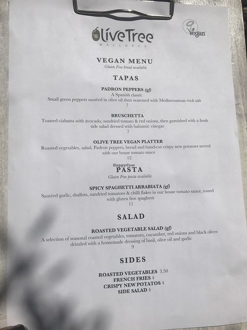 Really good options!  at The Olive Tree in Mallorca