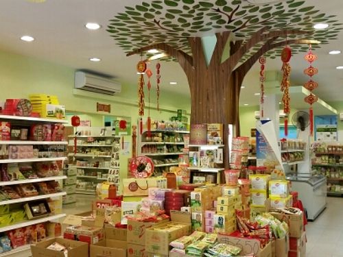 shop interior decor  at Yes Natural in Central Singapore