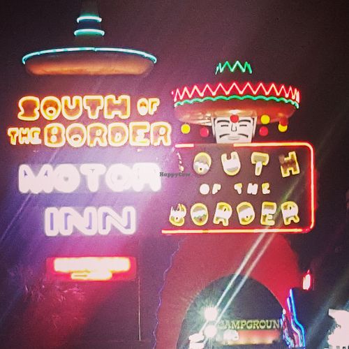 Fantastic fresh HUGE salad bar fresh vegitables and fruit open 8AM-10PM. We're also very nice about substitutions.  Made vegan taco with beans on meat or cheese for our daughter.   at The Sombrero Restaurant at South Of The Border in Hamer