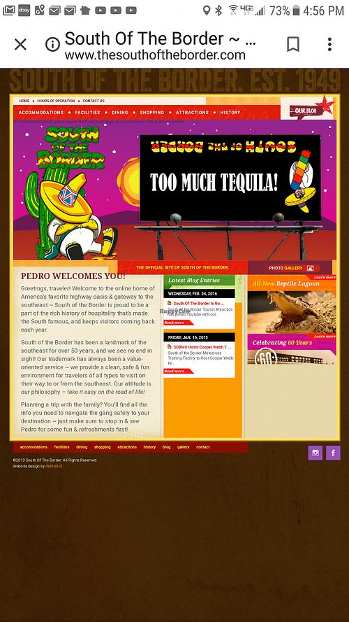 South of the Boarder Dillon South Carolina  at The Sombrero Restaurant at South Of The Border in Hamer