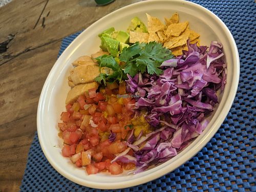 Healthy and fresh pokê bowl. at Pumpkin and Beetroot in Ubud