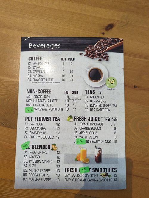 Drinks at Daveg Cafe in Penang