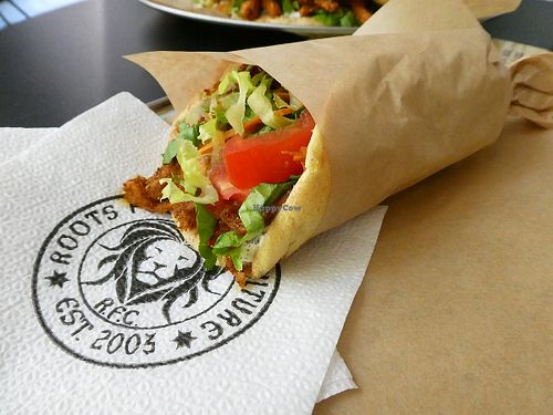 Gyros wrap at Roots Foods and Culture in Athens
