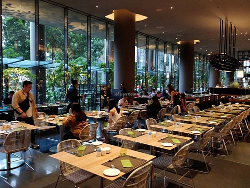 Restaurant interior at Lime in Central Singapore