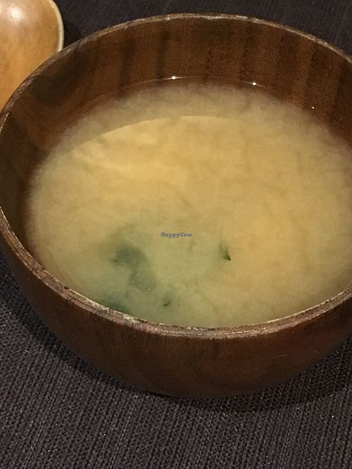 Miso soup at Miyabi in Turin