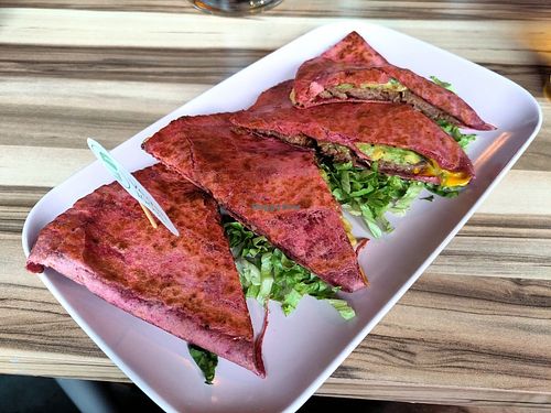 Quesadilla caliente at EnVie Vegan in Geneva
