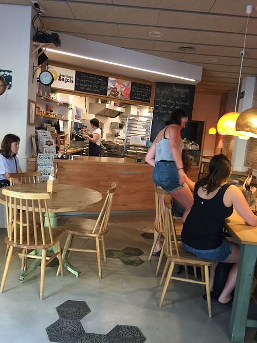 Inside  at Barcelona Bagels in Barcelona