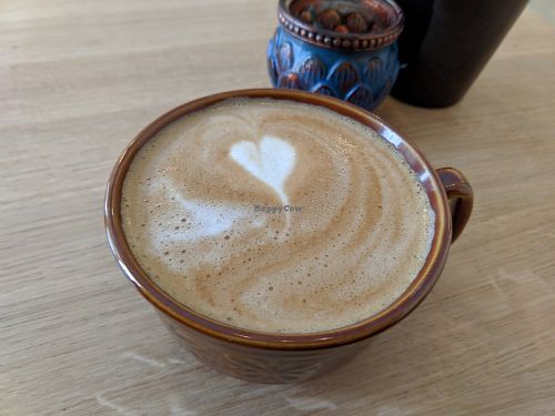 Cappucino with almond milk at Lisanna - Vegan Coffee Shop in Tallinn