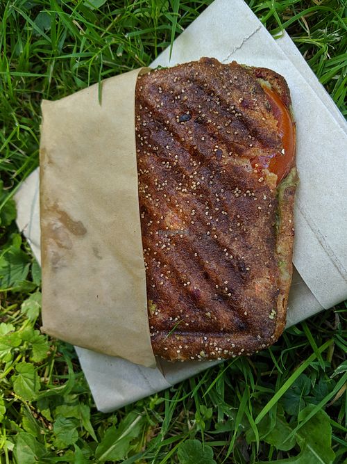 Hea Klassika grilled sandwich at Lisanna - Vegan Coffee Shop in Tallinn