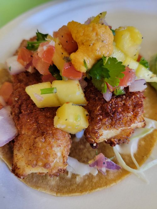 Single spicy beach taco at Hijo De Su Madre in Los Angeles