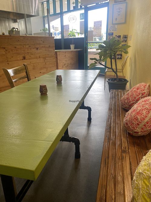 Cozy Interior Seating w/Cute Pillows  at Hijo De Su Madre in Los Angeles