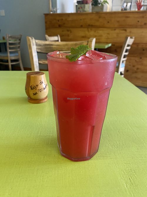 Freshly Made Watermelon Mint Water  at Hijo De Su Madre in Los Angeles