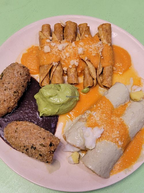 Kibis, Papadzules, Codzitos yum!😋 #Veganuary at Hijo De Su Madre in Los Angeles