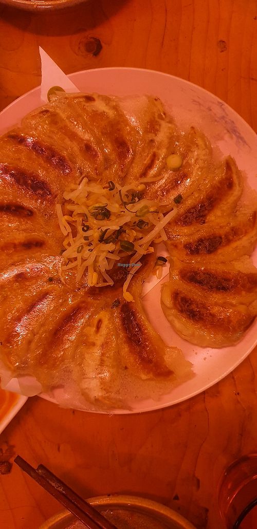 Vegan gyoza pizza at Chotto Motto in Collingwood