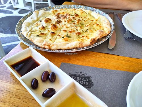 Foccacia at d'Angelo in Mykonos