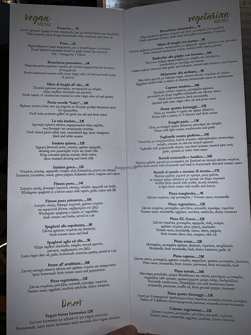 You have to ask for the vegan & vegetarian menu but it has many options! at d'Angelo in Mykonos