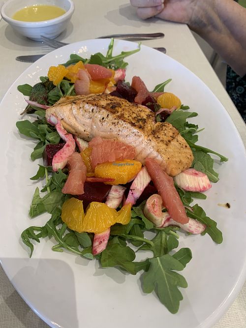 Roasted beets and citrus with salmon at iQ  in Pensacola