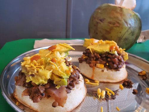Dhal crumpets and a fresh coconut at En Root in South West London