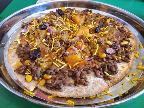 Nan with veggies and dhal at En Root in South West London