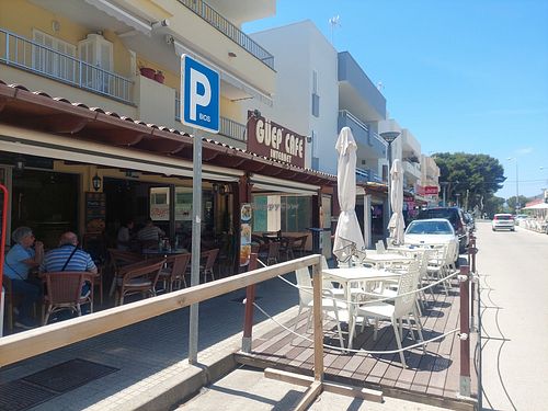 Outside at Guep Cafe in Mallorca