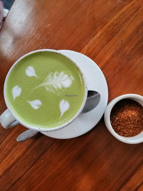 Vegan match a latte with coconut sugar at Bella by Sage in Ubud