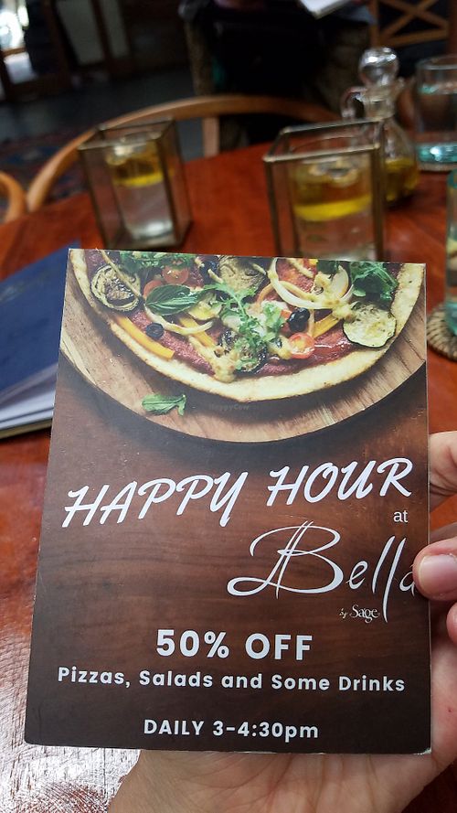 happy hour menu1 at Bella by Sage in Ubud