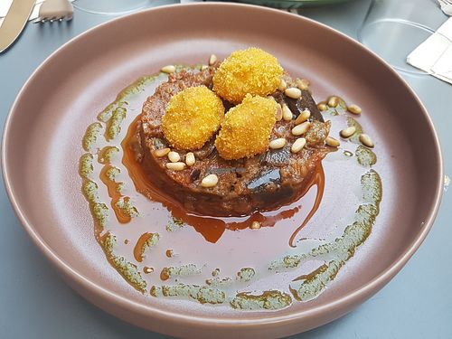 Eggplant à la caponatta at Bloomy in Toulouse