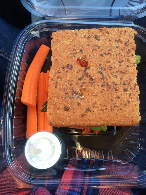 Grilled veggie sandwich on foccacia at Ginger's Garden Cafe in Springville