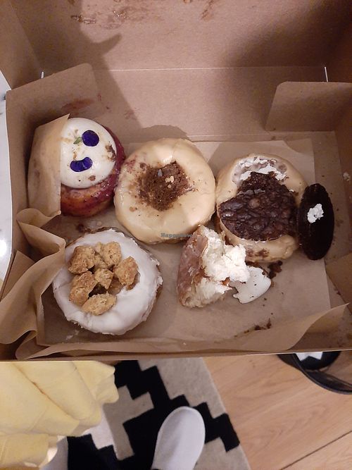 Creative variety of donuts. Apple crumb is great. at Scoop 'n Dough in Lisbon