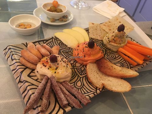 Trio hummus at Teranga in Valencia