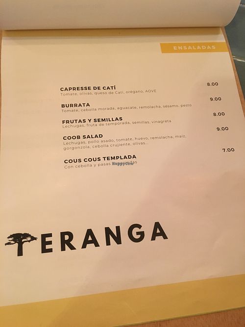 Carta pg 3 at Teranga in Valencia