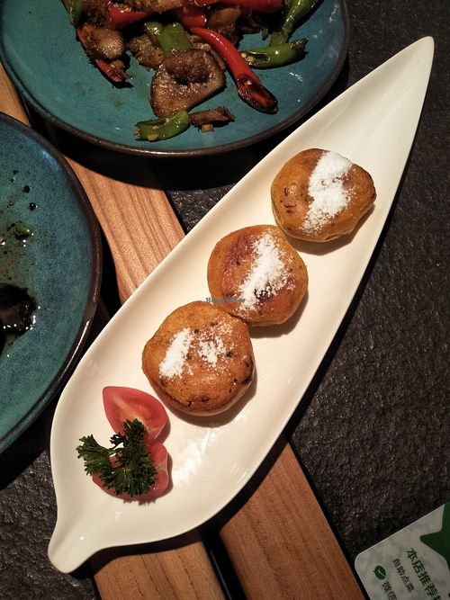 Sweet potato cakes. at In Soul Food in Shanghai