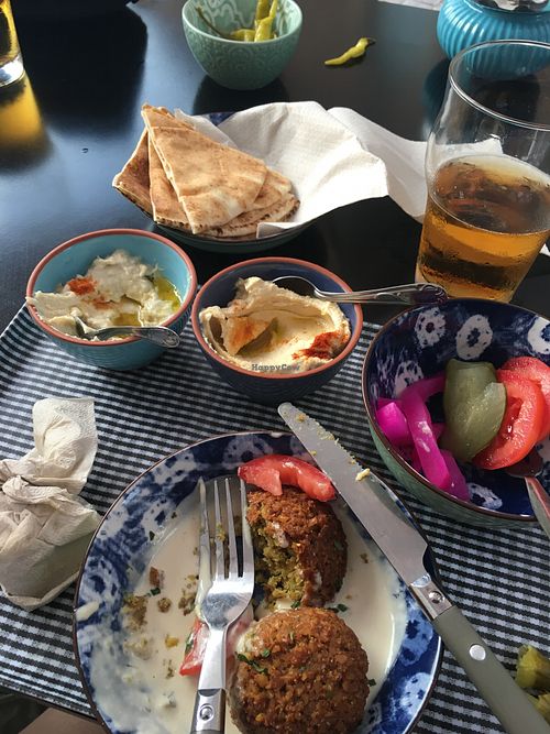 Half eaten dinner -was too hungry to take a pic at the start!  at Hammana Café in Colmar