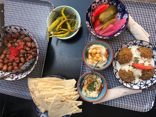 Not fresh but microwaved falafel  at Hammana Café in Colmar