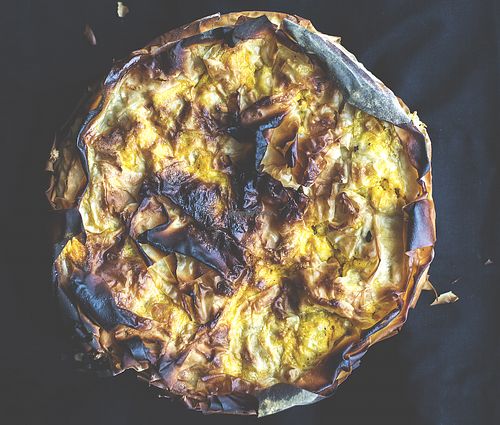 Banitza - traditional Bulgarian (usually very dairy) but POSTA is making it plant-based and proper!  at Posta in Sofia